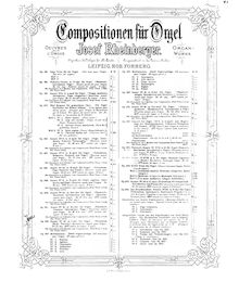 Partition complète, orgue Sonata No.17,  Fantaisie-Sonate , Rheinberger, Josef Gabriel