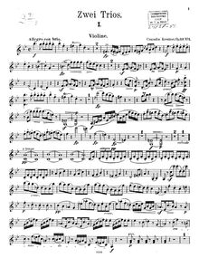 Partition No.1 violon, 2 Trios, Op.23, Kreutzer, Conradin