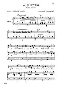 Partition , La solitaire, Mélodies Persanes, op.26, Saint-Saëns, Camille