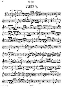 Partition de violon, 3 Piano Trios, Hob.XV:27-29, Trois Sonatas pour Piano avec accompagnment de Violon et Violoncelle, No.87 par Joseph Haydn
