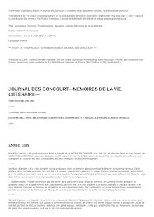 Journal des Goncourt (Troisième série, deuxième volume) par Edmond de Goncourt