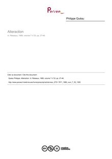 Alteraction - article ; n°33 ; vol.7, pg 27-46