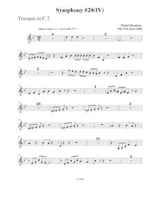 Partition trompette 2, Symphony No.20, B-flat major, Rondeau, Michel par Michel Rondeau
