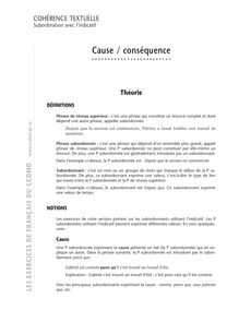 Construction de phrases interrogatives (directes / indirectes), Cause / Conséquence