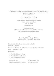 Growth and characterization of Ga(As,N) and (In,GA)(As,N) [Elektronische Ressource] / von Gregor Mußler