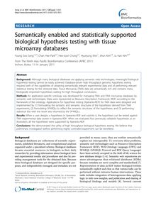Semantically enabled and statistically supported biological hypothesis testing with tissue microarray databases