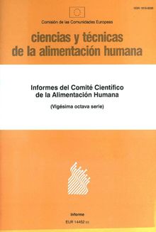 Informe del Comité científico de la alimentación humana (Vigésima octava serie)