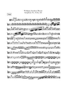 Partition altos, Symphony No.39, E♭ major, Mozart, Wolfgang Amadeus par Wolfgang Amadeus Mozart