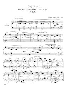 Partition , Caprice über Motive aus der Oper König Alfred von J. Raff, 2 Paraphrases de Salon, Op.65