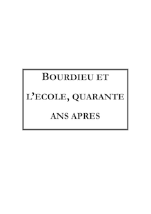 Présentation du séminaire - Bourdieu, 40 ans apre¦Çs