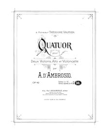 Partition violon I, corde quatuor, C Minor, D Ambrosio, Alfredo