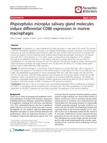 Rhipicephalus microplussalivary gland molecules induce differential CD86 expression in murine macrophages