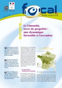 Le Limousin, terre de propriété : une dynamique favorable à l accession
