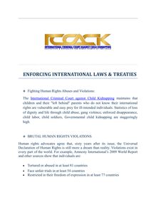 International Criminal Court Against Child Kidnapping