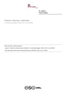 Histoire, théories, méthodes - compte-rendu ; n°3 ; vol.84, pg 465-466
