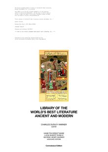Library of the World s Best Literature, Ancient and Modern, Vol. 7