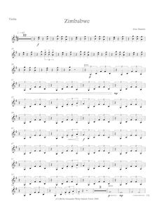 Partition violon, Zimbabwe, E minor, Daniels Torres, Alexander Philip