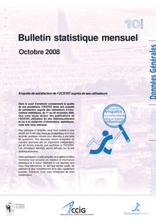 Bulletin statistique mensuel. Octobre 2008