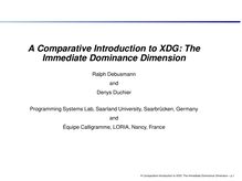 A Comparative Introduction to XDG: The Immediate Dominance Dimension
