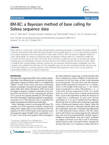 BM-BC: a Bayesian method of base calling for Solexa sequence data