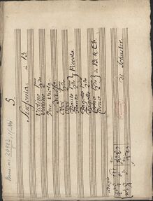 Partition cor 2 (en B♭), Sinfonia No.5 en B-flat major, B♭ major