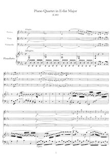 Partition complète, Piano quatuor, Piano Quartet No.2, E♭ major