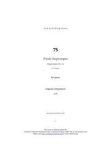 Partition complète, Finale-Impromptu (Impromptu No.6), A minor, Novegno, Roberto