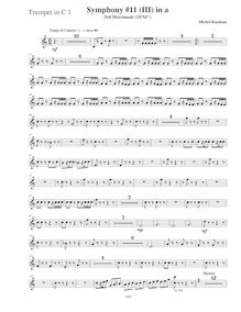 Partition trompette 1 (C), Symphony No.11  Latin , A minor, Rondeau, Michel par Michel Rondeau