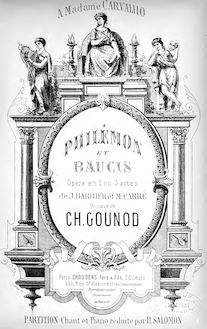 Partition complète, Philémon et Baucis, Opéra en trois actes, Gounod, Charles