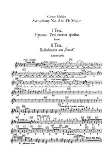 Partition mandoline, Symphony No.8, “Symphony of a Thousand”, E♭ major