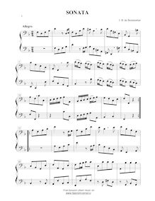 Partition complète, Sonata pour 2 bassons, Boismortier, Joseph Bodin de