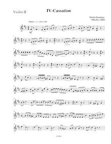 Partition violon 2,  No.1 en G major, G major, Rondeau, Michel par Michel Rondeau