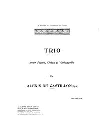 Partition de violoncelle, Piano Trio, Op. 4, Castillon, Alexis de