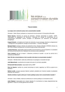 PDF, 48 Ko -  Conférence « les Enjeux de la consommation durable »