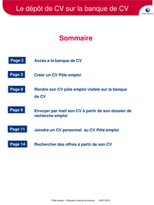 Comment déposer un CV sur la banque de CV de Pôle-emploi.fr