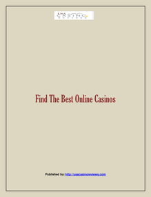 Find The Best Online Casinos