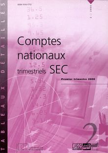 Comptes nationaux trimestriels SEC. Premier trimestre 2000