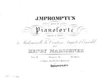 Partition Complete Book II = Op.23 (Nos. 7-12), 12 Impromptus, Marschner, Heinrich