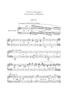 Partition harpe 1, 2, Le Fontane di Roma, Fountains of Rome, Respighi, Ottorino