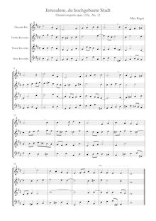 Partition complète (SATB enregistrements), Dreissig kleine Choralvorspiele zu den gebräuchlichsten Chorälen par Max Reger