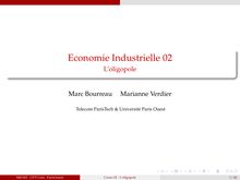 Economie Industrielle 02 - L oligopole
