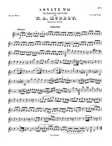 Partition de violon, violon Sonata, Violin Sonata No.25