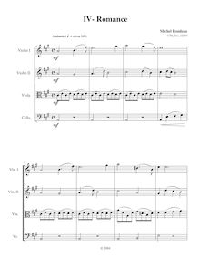 Partition I, Romance,  No.2 en A minor, A minor, Rondeau, Michel