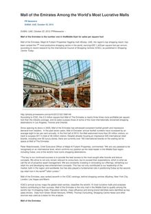 Mall of the Emirates Among the World s Most Lucrative Malls
