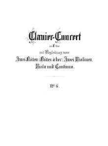 Partition complète, clavecin Concerto No.6, F major, Bach, Johann Sebastian