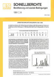 SCHNELLBERICHTE Bevölkerung und soziale Bedingungen. 1991 8