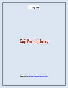 Goji Pro-Goji berry