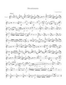 Partition violon I, Divertimento en G major, Divertimento a due Violini e Basso