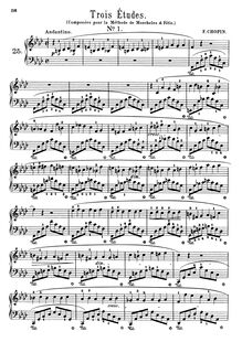 Partition complète (scan), Trois nouvelles études, Chopin, Frédéric
