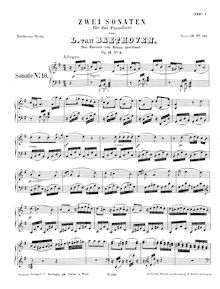 Partition complète, Piano Sonata No.10, Op.14/2, G Major, Beethoven, Ludwig van par Ludwig van Beethoven